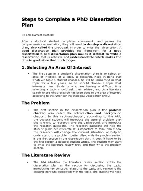 dissertation plan example