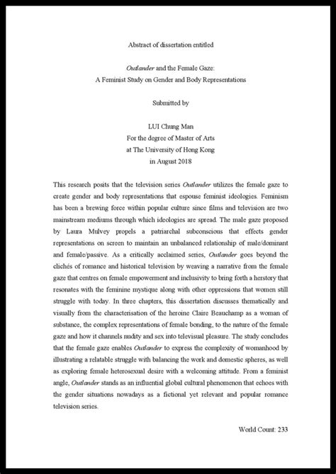dissertation submission format