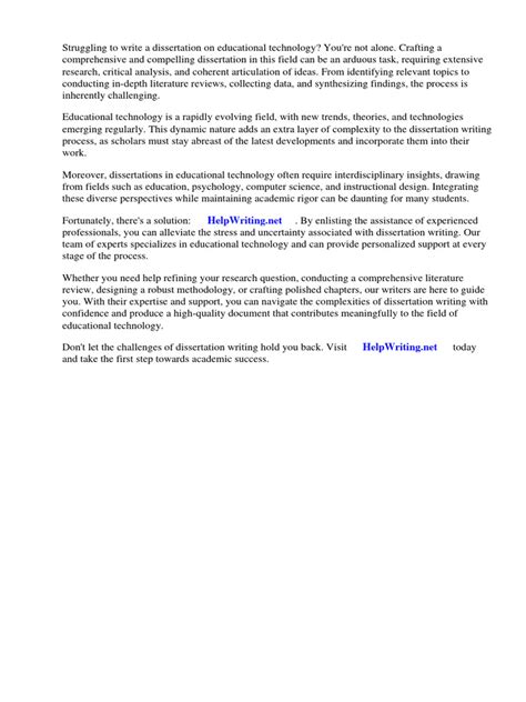 dissertation topics in educational technology