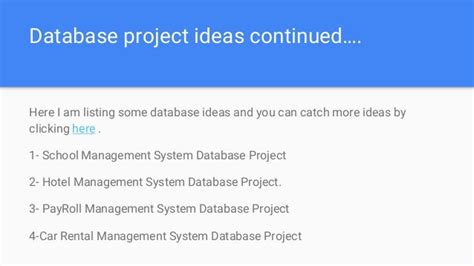 distributed database project ideas