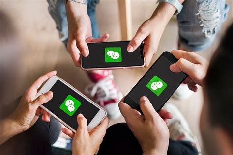 Diverse people using WeChat