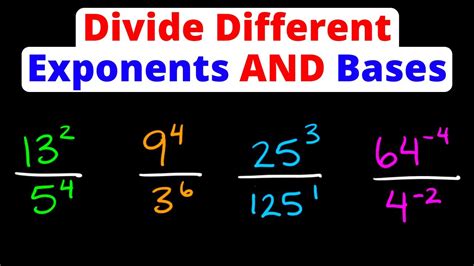 dividing numbers with exponents with different bases