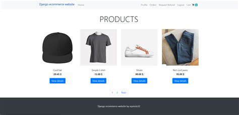 django ecommerce website source code github