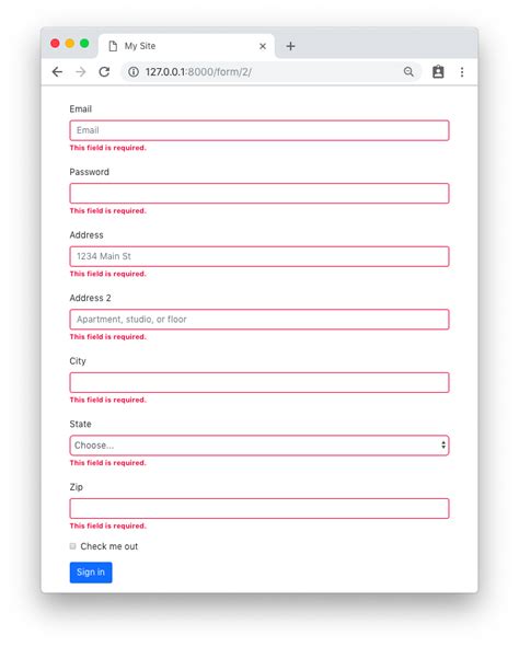django forms validation examples