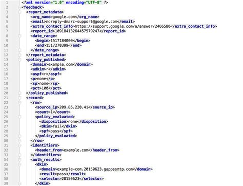 dmarc report xml format