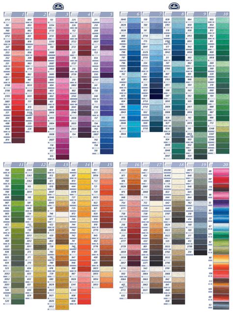 dmc floss colors by number