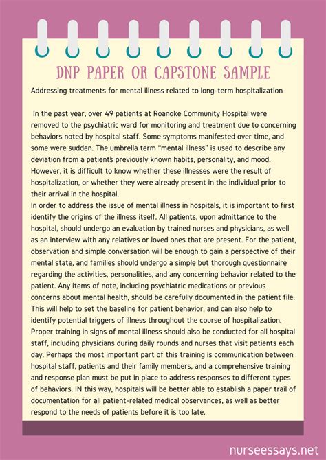 dnp project proposal paper examples