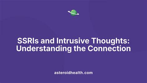 do ssris help with obsessive thoughts