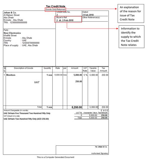 do you include vat on a credit note