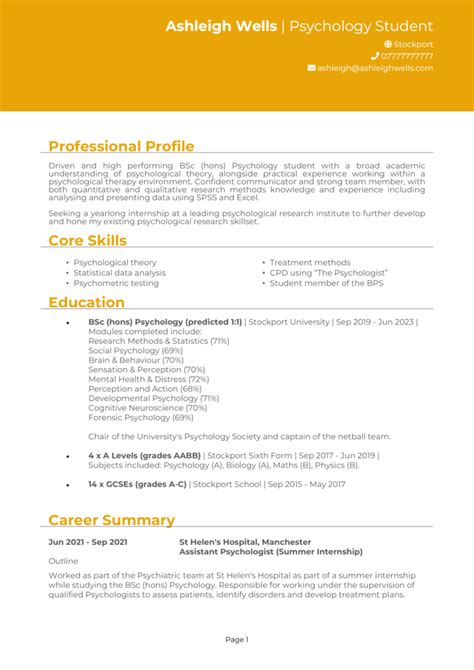 do you need a cv for work placement