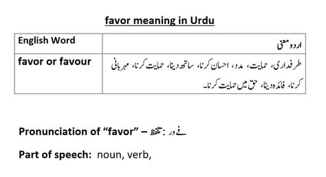 do yourself a favor meaning in urdu