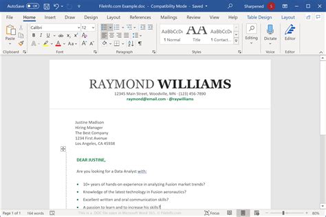 doc format file sample