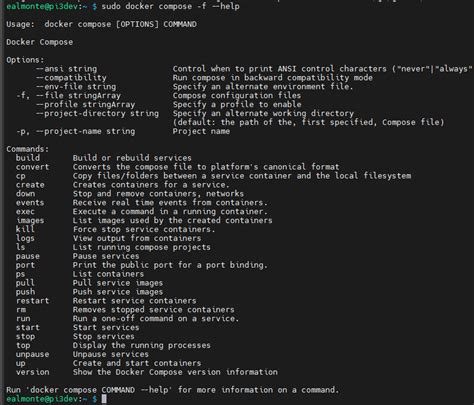 docker compose unknown flag project name