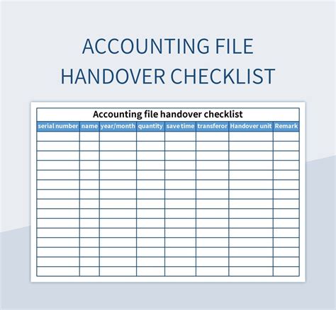 document checklist template excel