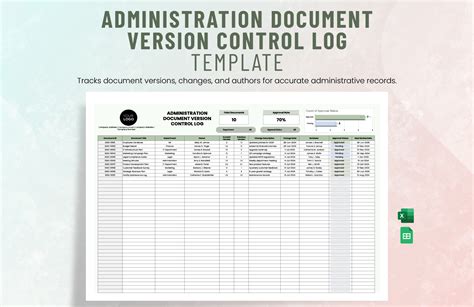 document control log template excel