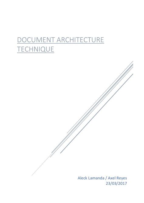 document d'architecture technique modèle
