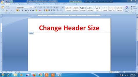 document header size