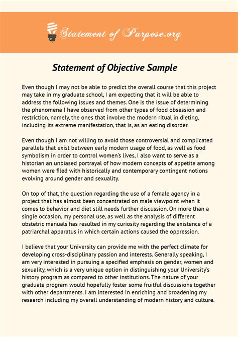 document objective examples
