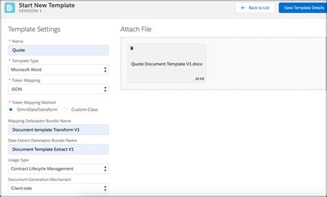 document template designer in omnistudio