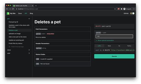 docusaurus openapi docs example