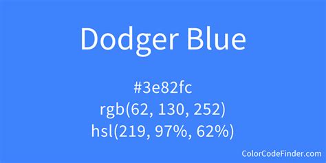 dodger blue rgb color code