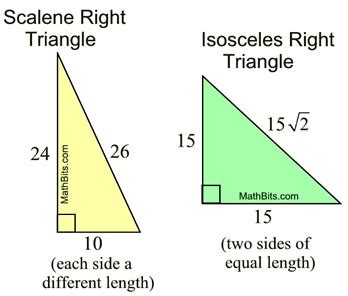 does a right triangle have 2 equal sides