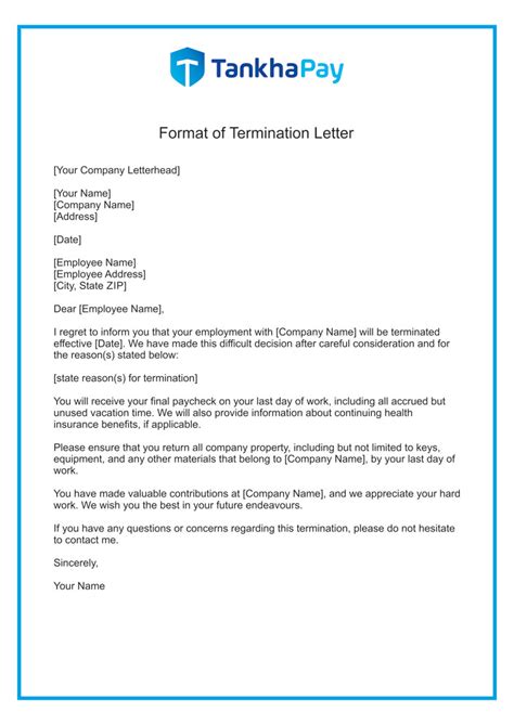 does a termination letter need to be signed