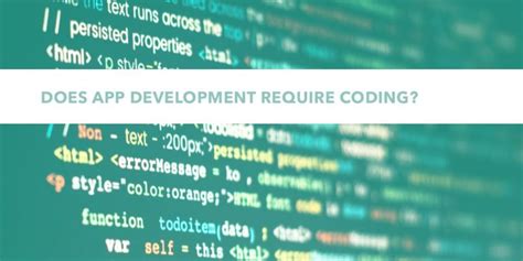 does app development require coding