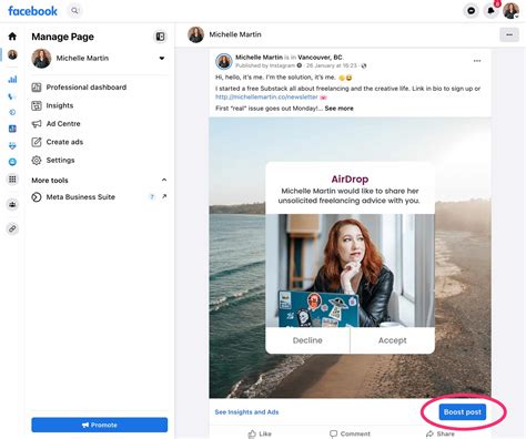 does boosting a post on facebook work