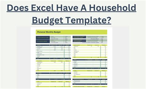 does excel have budget templates
