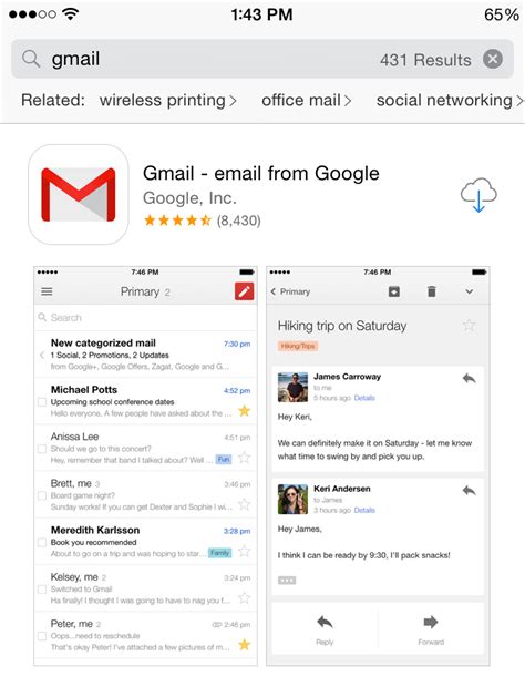 does gmail work well with iphone