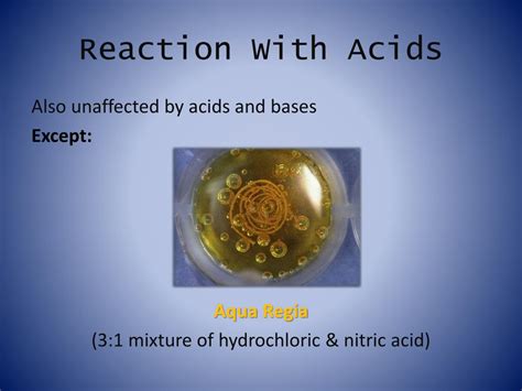 does gold react with nitric acid