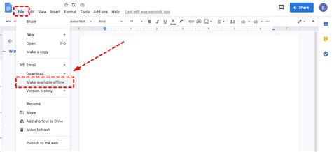 does google docs save without wifi