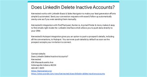 does linkedin delete inactive profiles