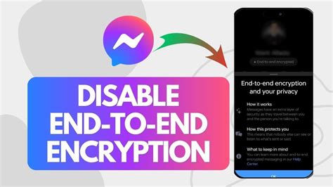 does messenger end to end encryption delete messages