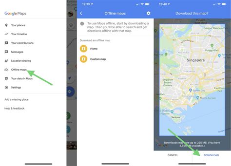 does offline maps use data