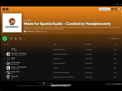 does spotify support personalized spatial audio