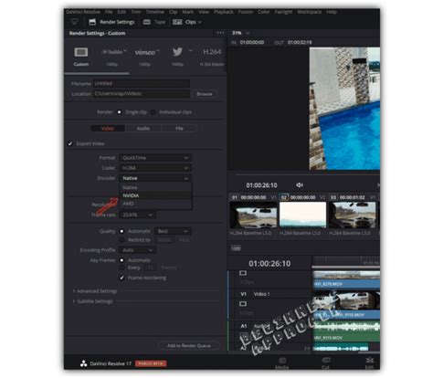 does the free version of davinci resolve use gpu