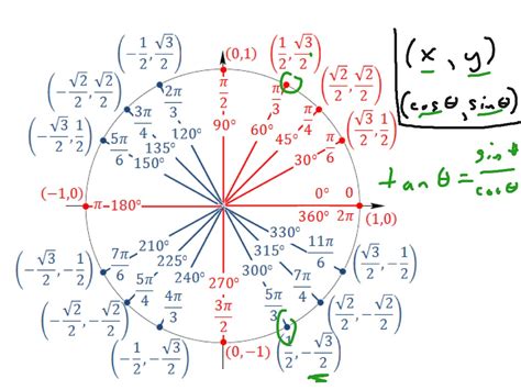domain and range of trig functions from unit circle