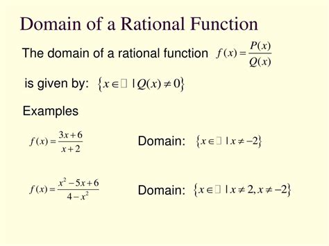 domain of rational function