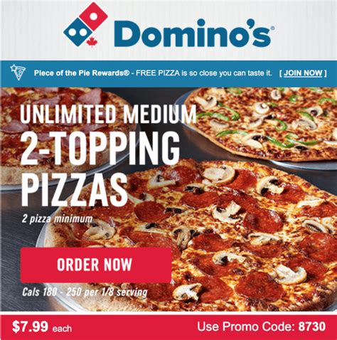 dominos medium 2 topping pizza code