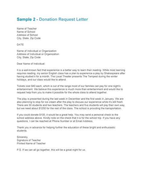donation request letter example