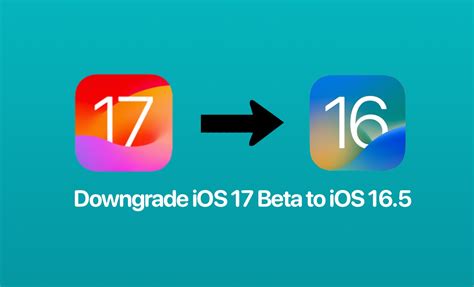 downgrade iphone from beta