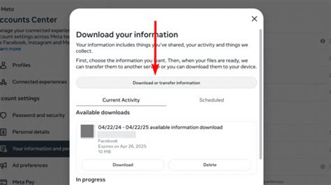 Download Facebook Data