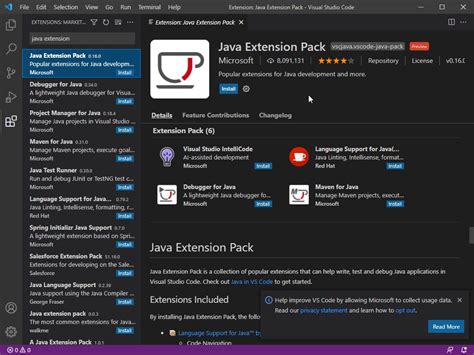 download java extension for vs code