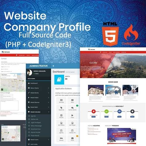 download source code website company profile codeigniter