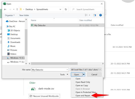 downloaded excel file won't open