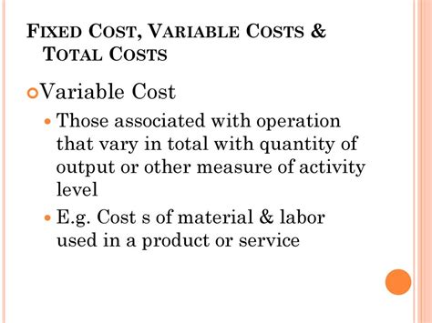 draw the diagram of fixed cost variable cost and total cost