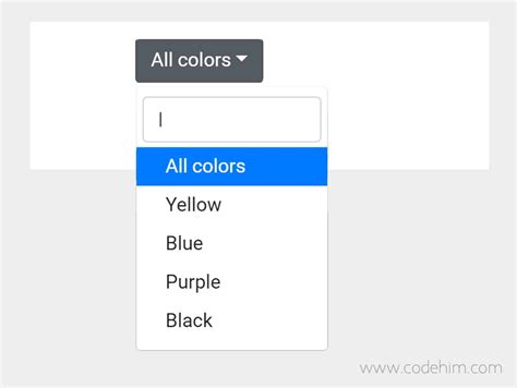 dropdown input html bootstrap