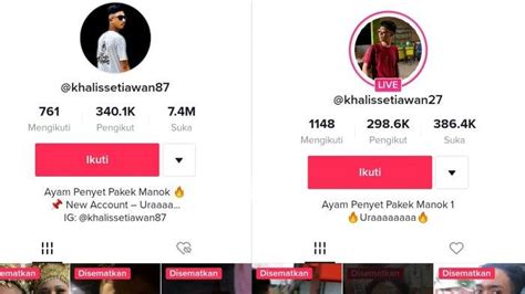 dua akun tiktok
